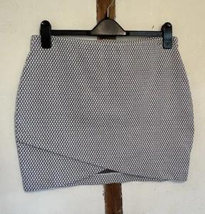 H&M Geometric Style Wraparound Pencil Skirt Ladies UK Size M - Picture 1 of 6