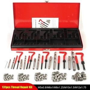 131Pcs M5-M12 Thread Tap Thread Repair Tool Tap And Die Set Mechanical Repair - Picture 1 of 12