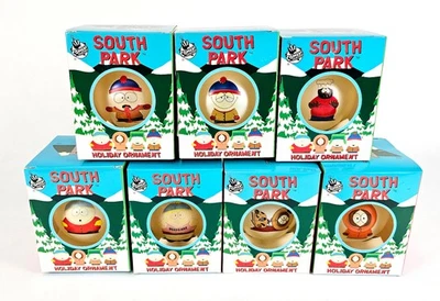 Juego de adornos navideños South Park bolas de árbol de Navidad vintage 1998 nuevo Foto 1 de 4