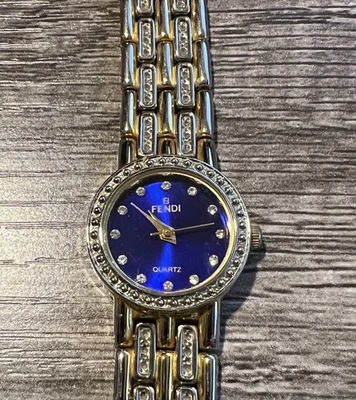 Vintage Fendi Ladies Watch Blue Dial New Battery - image 1 of 3