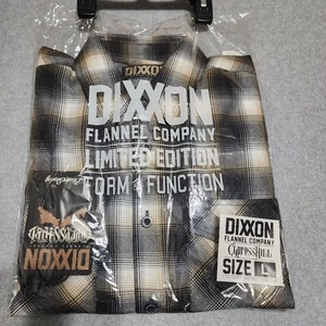 Camicia Dixxon Flannel Co. "Cypress Hill" nera domenica manica lunga flanella grande - Foto 1 di 6