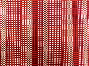 4.5 yds Herman Miller Gridwork Maroon Orange White Plaid Upholstery Fabric - DK - Picture 1 of 10