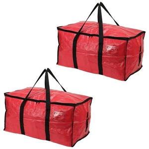 2 Stück große Umzugstaschen, 27 x 15 x 14 Zoll Aufbewahrungstaschen, rot - Bild 1 von 7