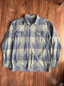 Patagonia Fjord Flannel Shirt Organic Cotton Live Oak Hemlock Green Large - Picture 1 of 4