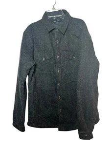Camisa The North Face Para Hombres Gris CABIN FEVER Camisa de Lana Chaqueta Chamarra Talla Med - Imagen 1 de 9