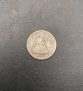 1875 CC Twenty Cent Piece Silver 20c Carson City Mint - Picture 1 of 6
