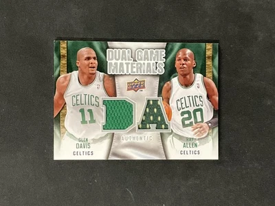 2009-10 Upper Deck #DG-AD Ray Allen/Glen Davis Doble Juego Materiales Celtics Foto 1 de 2