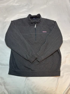 Vineyard Vines Sweater Adult XL Gray Pullover Quarter Zip 1K2113 - Image 1 of 4