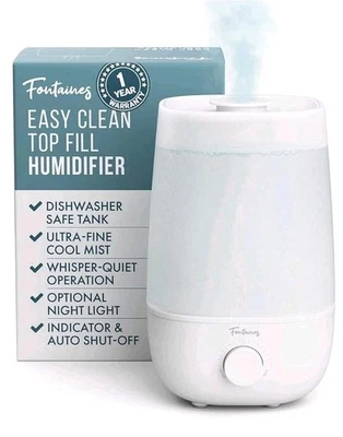 Fontaines Top-Fill Cool Mist Humidifier - Whisper-Quiet Auto Shut-Off.  9 - Image 1 of 4