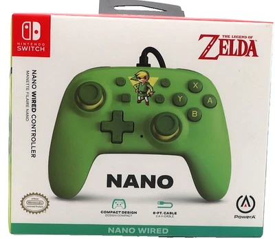 PowerA The Legend Of zelda Nintendo Switch Nano Wired Controller Green NEW! - Image 1 of 3