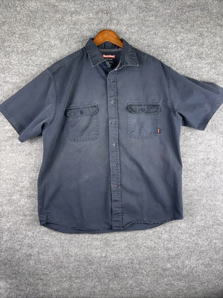 Camisa masculina CRAFTSMAN tamanho XL azul marinho manual mecânico de construção - Imagem 1 de 4