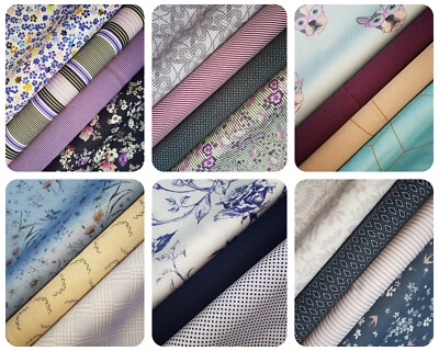 Stoffpaket 4-5 St. 24 x 50 cm  Baumwolle Popeline Patchworkstoff Stoff - Bild 1 von 2