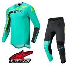 ALPINESTARS Supertech BLAZE 2022 Motocross Warm Green/Black/Yellow Jersey/Pants