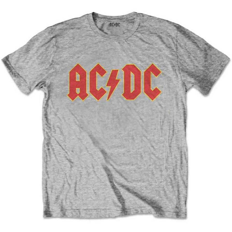 AC/DC Kids Logo Grey T-Shirt - Official Product Ages 3 - 11 years - Free postage