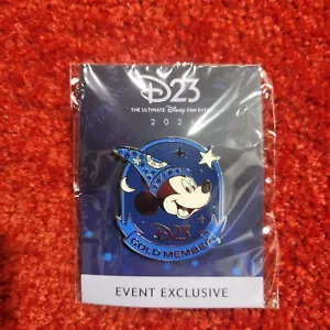 2024 D23 Exklusiver Goldmitglied Pin Mickey Sorcerers Lehrling in Verpackung - Bild 1 von 2