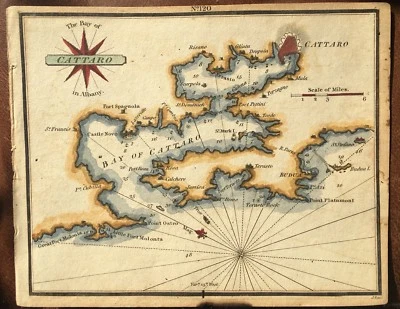 Bay of Cattaro Kotor Nautical Map of Port Montenegro Italy Serbia Yugoslavia - Image 1 of 4