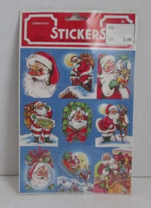 Pegatinas de Papá Noel de Navidad Grupo Mágico de Papel Eureka DE COLECCIÓN NUEVAS EN PAQUETE NOS - Imagen 1 de 2