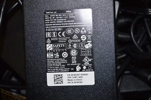 Genuine OEM Dell 240W 19.5V 12.3A AC Laptop Power Charger GA240PE1-00 FWCRC - Picture 1 of 2