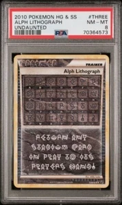 2010 POKEMON UNDAUNTED ALPH LITHOGRAPH #THREE PSA 8 NM-MT - Picture 1 of 2