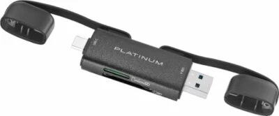 Platinum USB-C/USB 3.2  Memory Card Reader Laptop Mac PC desktop iPhone 15 ios - Image 1 of 4