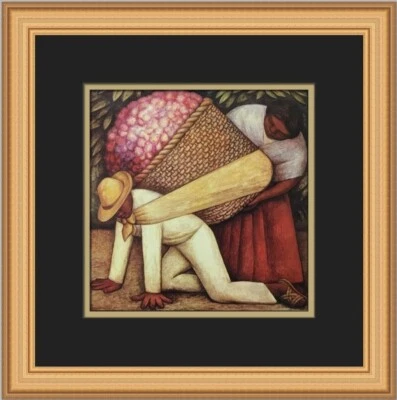 Diego Rivera El Portador de Flores Estampado Enmarcado Personalizado Foto 1 de 2