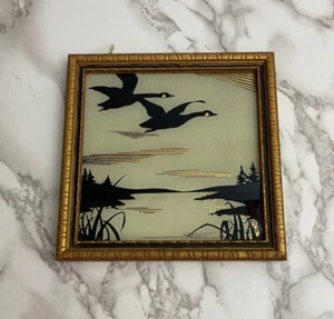 Reliance Industries Glass Silhouette Product T-6 Geese Gold Bambo Style Frame - Picture 1 of 10