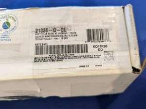Kohler K-21335-G-BL Doccetta a mano rotonda con cambio 1,75 GPM. Nero opaco. TAPPO MANCANTE. - Foto 1 di 4