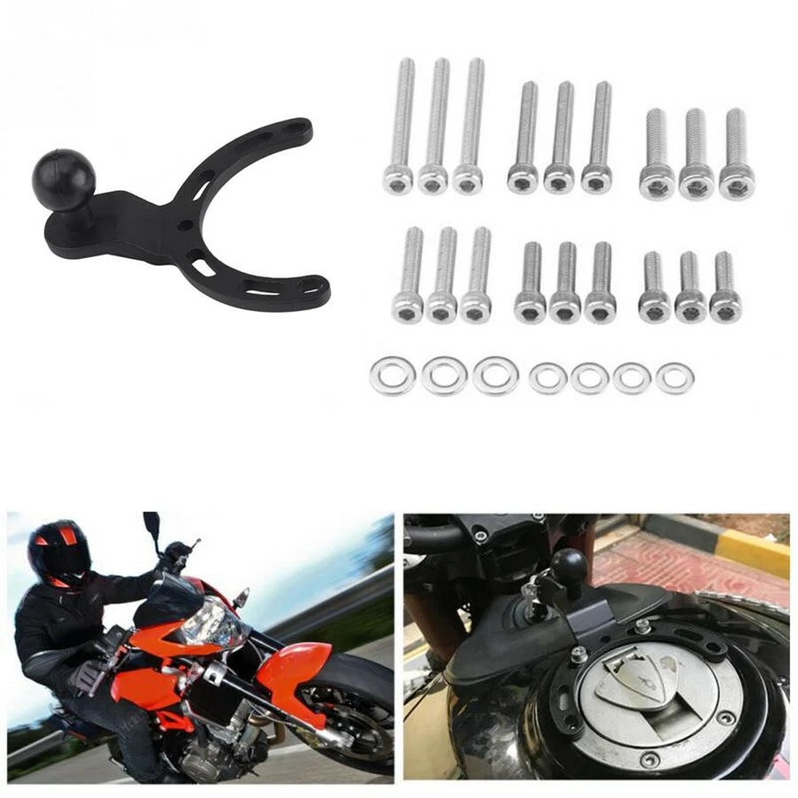 Motorcycle Tank Mount GPS Phone Camera Bracket Hoder for Kawasaki Honda Yamaha — 第 1/4 张图片