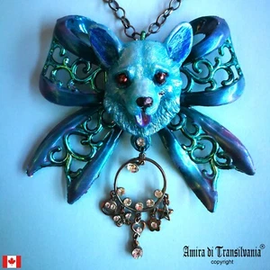 Luxury Necklace Jewellery Woman Design Pendant Charm Polar Bear Forest Bow Flake - Foto 1 di 24