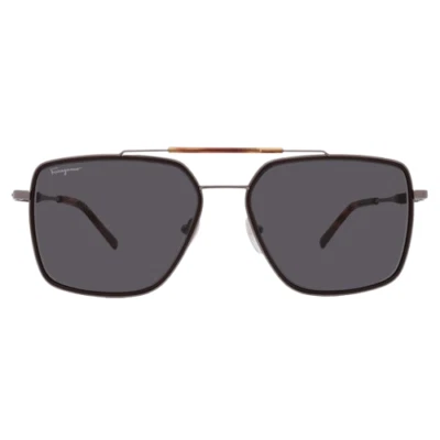 Gafas de sol para hombre SALVATORE FERRAGAMO gris navegador Foto 1 de 3