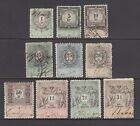 Austria, Bft 266/284 used 1881 General Duty revenues, 10 different, sound
