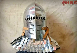Mittelalter Ritter Stubenwagen Helm 16 Gauge Stahl Typ Larp sca Helm - Bild 1 von 4