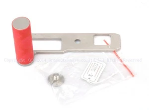 Nuovissima impugnatura in acciaio argento con cover in pelle rossa per fotocamera Sony RX1-R - Foto 1 di 9