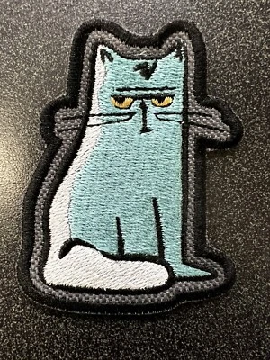 Cute Cat Embroidered Patch Iron On/ Sew On - Image 1 of 2