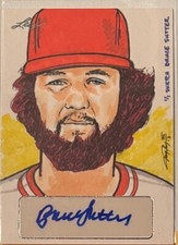 2013 Leaf Masterworks Bruce Sutter Sketch (Jay Pangan) and Autograph 1/1