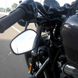 Matte Black Rearview Mirrors Short Stem For Harley Sportster 1200 883 Nightster - Picture 1 of 8