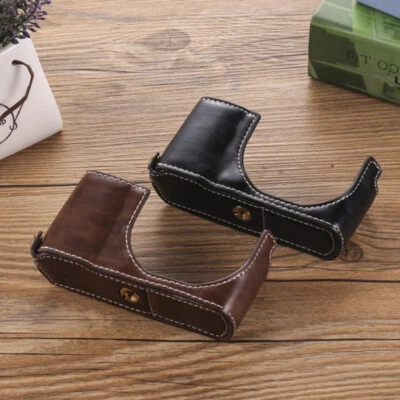 PU Synthetic Leather Camera Bag Case Protect Cover Half Base for Leica C-LUX - Image 1 of 4