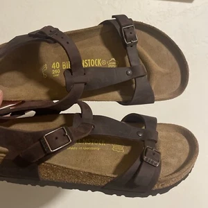 BRAND NEW Birkenstock Odessa Rare Habana Brown Size 40 No Box/Tags - Picture 1 of 9