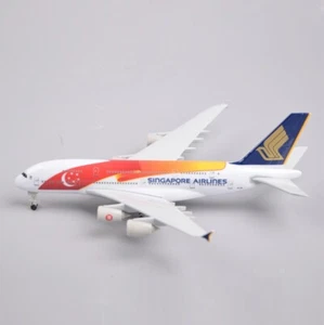 1/400 Simulation Aircraft Model Singapore Airlines Anniversary Ornament A380 - Picture 1 of 6