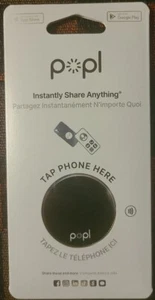 Autocollant Popl Digital Carte de visite iOS et Android Smart NFC noir neuf scellé - Photo 1 sur 2