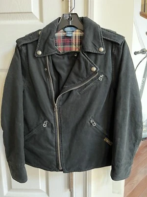 NWT Polo Ralph Lauren Boys Medium 10-12 Black Moto Biker Motorcycle Jacket Lined - Image 1 of 4