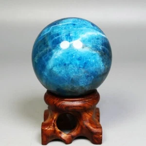 Sfera apatite blu naturale sfera cristallo quarzo campione guarigione/supporto - Foto 1 di 12
