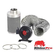 Hydroponics Rhino Pro 4 5 6 8 10 12 Inch Carbon Filter Kit RVK Fan Grow Tent UK