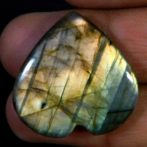 30,20 quilates. Piedra preciosa suelta corazón labradorita poder milagroso natural cabujón - Imagen 1 de 3