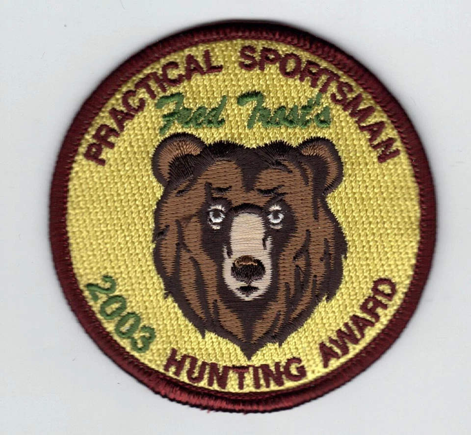 2003 FRED TROST BEAR HUNTING PATCH-MICHIGAN DNR-DEER-BEAR-TURKEY-ELK-MOOSE - Image 1 of 1
