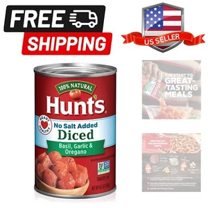 Diced Tomatoes No Salt Added 14.5 oz Herbal Blend Pasta Pizza Cooking - Picture 1 of 10