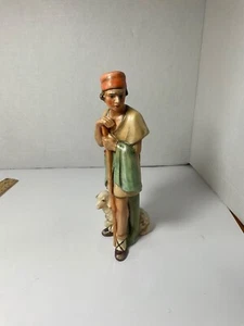 SELTEN 1960 Goebel Hummel Krippenstück - Hirte mit Stab & Lamm W Germany 8" - Bild 1 von 7