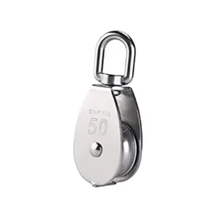 M50 Single Pulley 304 Stainless Steel Sailboat Block Pulley Kayak Anchor Pulley - Picture 1 of 5