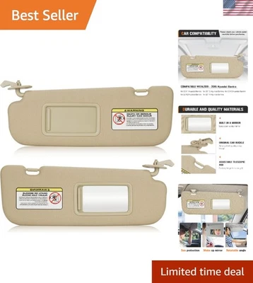 Viseira solar esquerda e direita para 2011-2015 Hyundai Elantra NÃO serve no modelo GT, driver... - Imagem 1 de 4