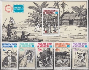 Micronesia Set & S/S Ameripex '86 MNH-14 Euro - Picture 1 of 1